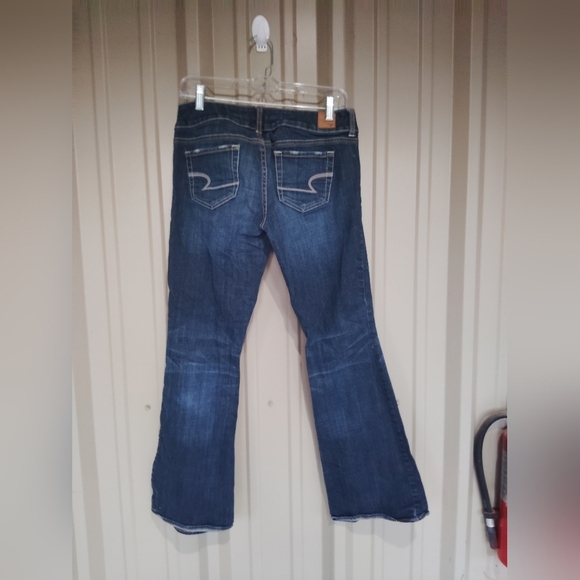 Women's American Eagle Stretch Denim Blue Jeans Size 8 - Picture 3 of 4